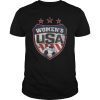 Distressed Soccer T-Shirt for Women with USA Shield