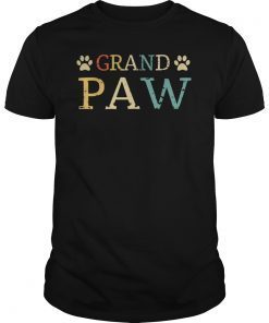 Dog Grand Paw Puppy Lovers Vintage Funny Tee T-Shirt