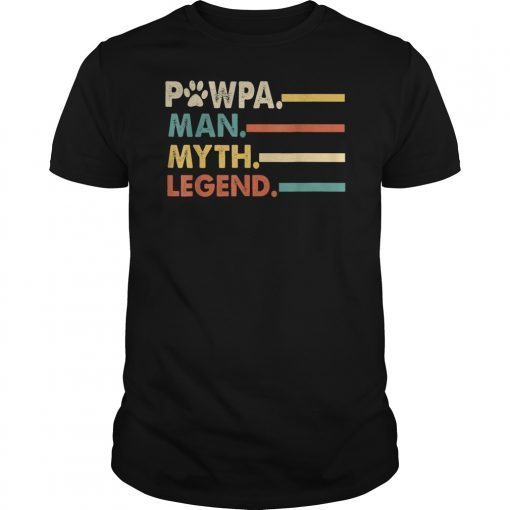 Dog lover Pawpa man myth legend Retro T-shirt for mens women