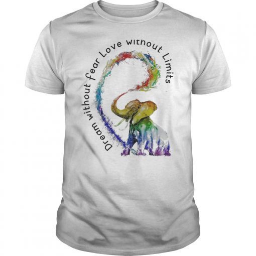 Dream Without Fear Love Without Limits Elephant Shirt