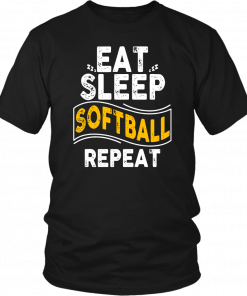 EAT SLEEP SOFTBALL REPEAT SHIRT