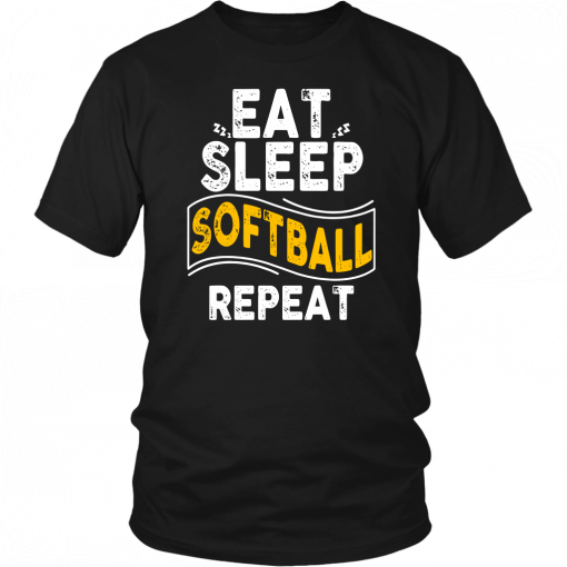 EAT SLEEP SOFTBALL REPEAT SHIRT