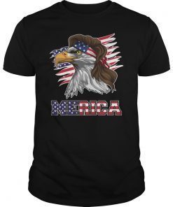 Eagle Mullet T Shirt 4th of July American Flag Merica