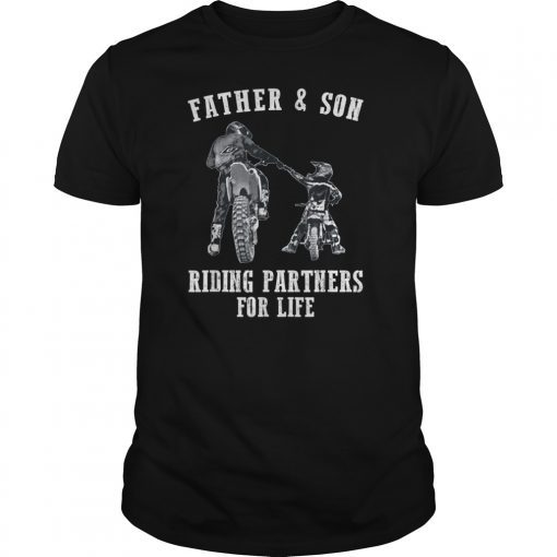 Father And Son Riding Partners For Life Motorcycle T shirt