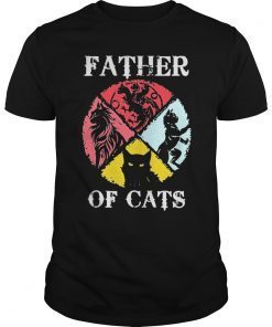 Father Of Cats Game of Thrones Tshirt Style. Game Tee Shirt. Gift for Daddy, for Husband on Father's