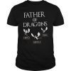 Father of Dragons T-Shirt With Children's Names, Customized Fathers Day Shirt