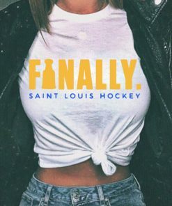 Finally Shirt, Saint Louis STL Hockey, St Louis Blues Hockey, Stanley cup champions 2019, Gloria Meet Stanley Shirt