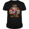 Floss Like A Boss Bald Eagle American Flag 4th of July T-Shirts