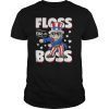 Floss Like a Boss 4th of July Shirt Kids Boys Girl Uncle Sam T-Shirts