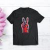 Fourth 4th of July Shirt American Flag Peace Sign Hand Tee T-Shirts
