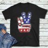 Fourth 4th of July Shirt American Flag Peace Sign Hand Tee, fourth of july shirt, fourth of july gifts