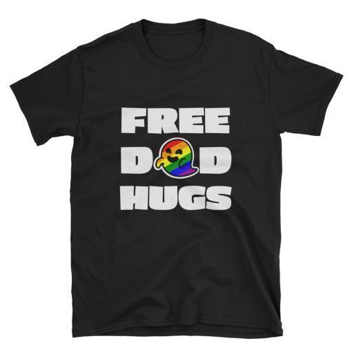 Free Dad Hugs Gaysper Gay Pride Flag Ghost T-Shirt