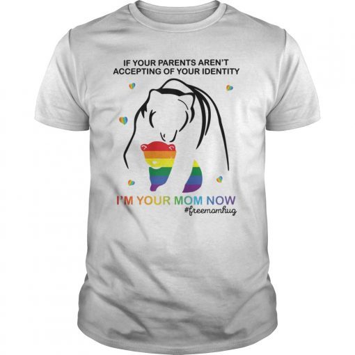 Free Mom Hugs LGBT Pride T-shirt Gifts Mama Bear LGBT Shirt