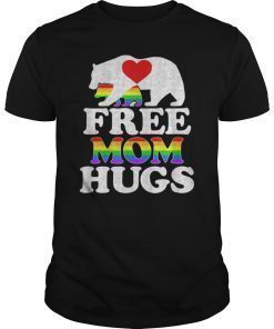 Free Mom Hugs Tshirt T-shirt Women LGBT Pride Mama Bear