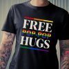 Free Pop Pop Hugs unisex t-shirt, Personalized t-shirt, Custom t-shirt, LGBT rainbow t-shirt, LGBT flag, LGBT dad shirt, Dad Gay shirt