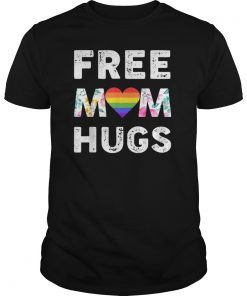 Free mom hugs T-shirt pride LGBT Floral T-shirt