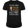 Funny Donald Trump Fathers day gift- You are great dad Tee Shirt