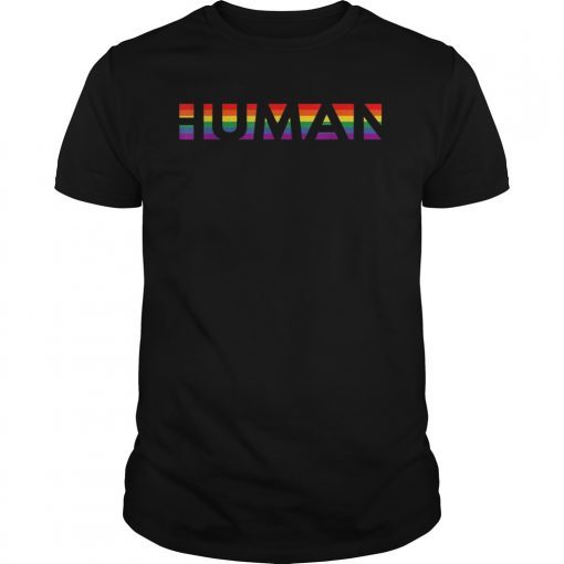 Gay LGBT Queer Pride Rainbow Flag Human Equality T-Shirt