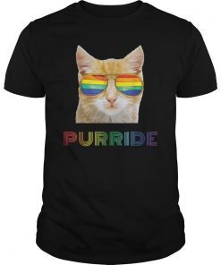 Gay Pride Shirts for Women Men LGBT Cat Gift Purride Shirt