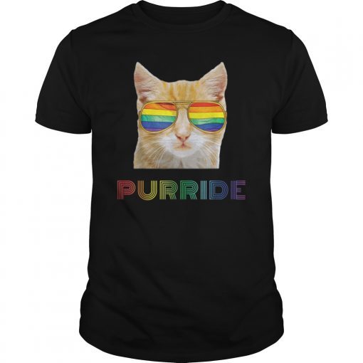 Gay Pride Shirts for Women Men LGBT Cat Gift Purride Shirt