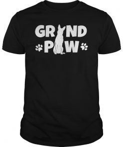 German Shepherd Grand Paw T Shirt Dog Grandpaw Grandpa Cute