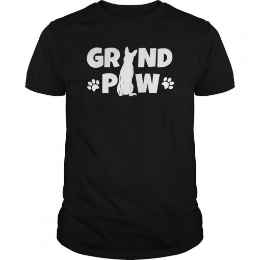 German Shepherd Grand Paw T Shirt Dog Grandpaw Grandpa Cute