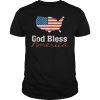 God Bless America USA Pride American Flag Christian Gift Tee Shirt