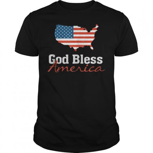 God Bless America USA Pride American Flag Christian Gift Tee Shirt