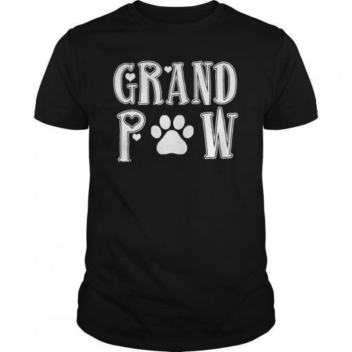 Grand Paw Funny Dog Doggy Puppy Lover Grandpa Vintage Shirt