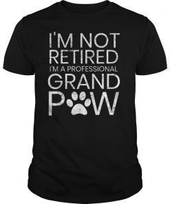 Grand Paw Shirt Retired Professional Grandpaw Funny Dog