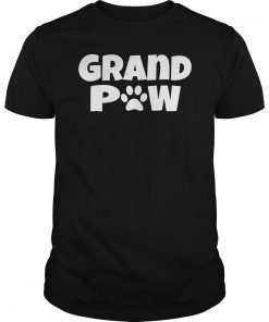 Grand Paw T-Shirt Dog Doggy Lover Grandpaw Grandpa Shirt Man