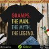 Grandpa SvG, Gramps The Man The Myth The Legend SvG, Grandfather SvG, Distressed, Vintage
