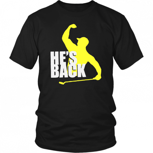 HE'S BACK FIST PUMP SHIRT TIGER WOODS WON HIS FIRST MAJOR GOLF CHAMPIONSHIP SINCE 2008 ON SUNDAY