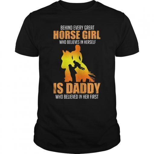 Horse Lover Gift Father's Day Shirt Daddy and Horse Girl T-Shirt