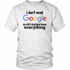 I DON'T NEED GOOGLE - MY WIFE'S BOYFRIEND KNOWS EVERYTHING SHIRT