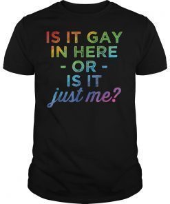 Is It Gay In Here Or Is It Just Me Funny Gay Pride Tshirt