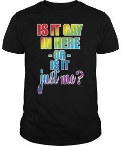 Is It Gay In Here Or Is It Just Me Gay Pride T-Shirt Funny
