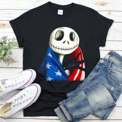 Jack Skellington American Flag Independence day T Shirt – Nightmare Before Christmas Jack 4th of July