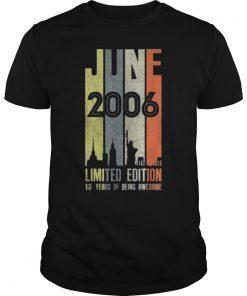 June 2006 Tee Shirt 13 Year Old Shirt 2006 Birthday Gift T-Shirt