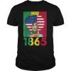 Juneteenth Dashiki American Flag T-shirt Black Women DNA