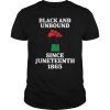 Juneteenth Unbound Black African American Flag Pride T-Shirt