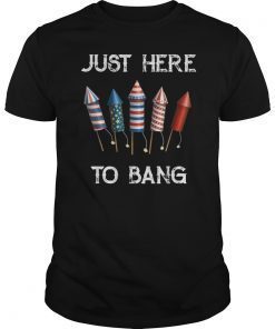 Just Here To Bang 4th of July T-Shirt