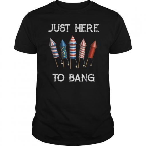 Just Here To Bang 4th of July T-Shirt