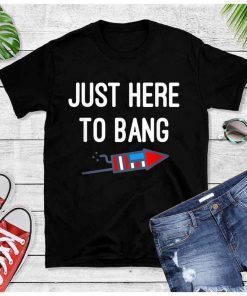 Just Here To Bang T-Shirt, 4th of July Shirt Independence Day of American, T-Shirt 4th Of July Celebration Fourth Of July