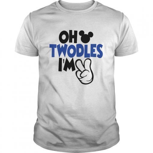 Kids I'm Twodles, 2nd Birthday Shirt, Second Birthday Mouse Gift T-Shirts