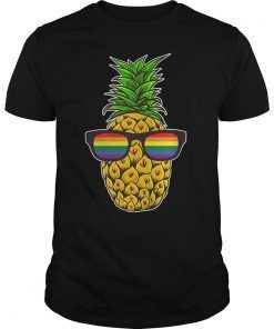 LGBT Funny Gay Pride Pineapple Gift Rainbow Flag T-Shirt