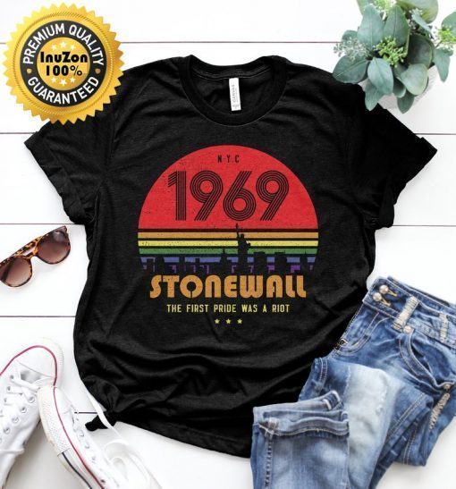 LGBT Gay Pride 50th Anniversary Stonewall NYC 1969 Vintage T-Shirt Pride Shirt 50th Anniversary Stonewall 1969 Was A Riot LGBTQ Unisex Tee