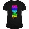 LGBT Lesbian Gay Shirt Swinger Rainbow Pineapple Upside Down