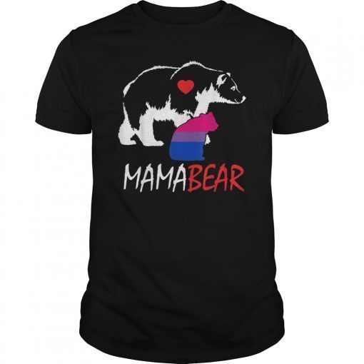LGBT Mama Bear Shirts Mom Mother Gifts Bisexual Pride Shirt