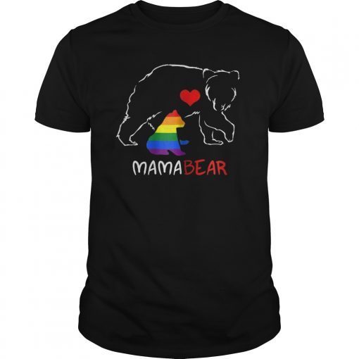 LGBT Mom Mama Bear Shirts Mothers Gift Rainbow Shirt